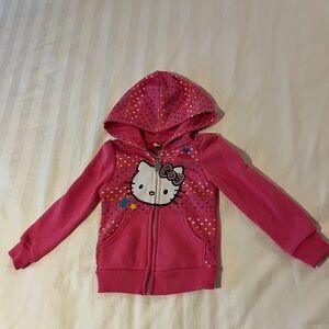 Hello Kitty brand pink zip up hoodie for toddler girl Size 2T